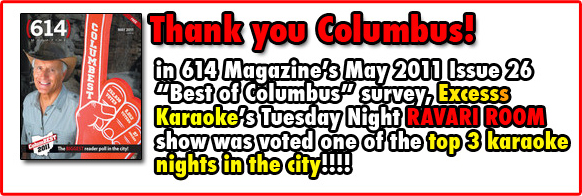 Excess Karaoke - voted one of Columbus' BEST KARAOKE nights by 614 readers!